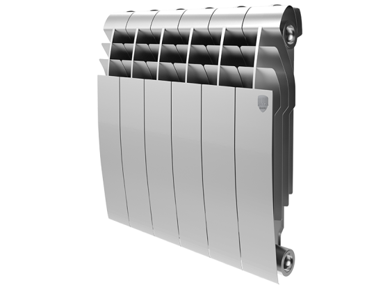 Биметаллический радиатор отопления Royal Thermo BiLiner 350 6 секций Silver Satin